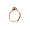 Wholesale Women's Titanium Steel Ring With Colorful Natural Stone Agate Inlay And 18K Gold Plating Sweet Geometric Style