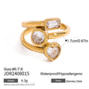 Wholesale Women's Titanium Steel Ring With Geometric Design And Electroplating Treatment