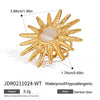 Wholesale Women's Titanium Steel Ring With Geometric Design And Electroplating Treatment