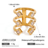 Wholesale Women's Titanium Steel Ring With Geometric Design And Electroplating Treatment