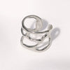 Wholesale Women's Titanium Steel Ring With Irregular Hollow Geometric Design And Electroplating Treatment