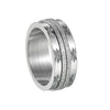 Wholesale Women's Titanium Steel Rotatable Stress Relief Ring With Geometric Style And Seiko Craftsmanship