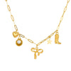 Wholesale Women's Titanium Steel Shell Beach Necklace Sweet Style Geometric Pattern Electroplated