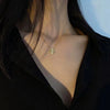 Wholesale Women's Titanium Steel Simple Flower Clover Pendant Necklace With Electroplating And Ochain