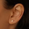Wholesale Women's Titanium Steel Simple Twelve Constellations Diamonddesigned Earrings With Star Letters Numbers And Text Patterns