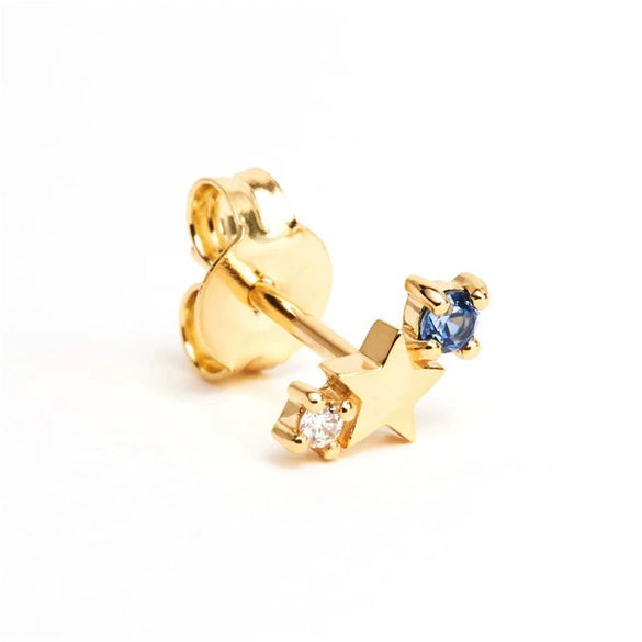 Wholesale Women's Titanium Steel Simple Twelve Constellations Diamonddesigned Earrings With Star Letters Numbers And Text Patterns