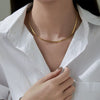Wholesale Women's Titanium Steel Snake Bone Chain Blade Necklace With Geometric Pattern And Electroplating Ins Cold Style