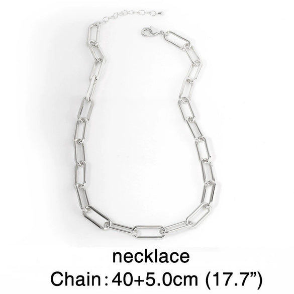 Wholesale Women's Titanium Steel Snake Bone Chain Hip Hop Cuban Necklace With Geometric Design And Gold Inlaid