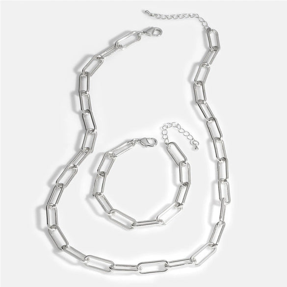 Wholesale Women's Titanium Steel Snake Bone Chain Hip Hop Cuban Necklace With Geometric Design And Gold Inlaid