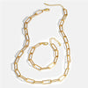 Wholesale Women's Titanium Steel Snake Bone Chain Hip Hop Cuban Necklace With Geometric Design And Gold Inlaid
