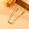 Wholesale Women's Titanium Steel Snake Bone Chain Necklace With Geometric Style