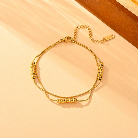 Wholesale Women's Titanium Steel Snake Bone Chain Necklace With Geometric Style