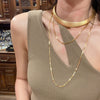 Wholesale Women's Titanium Steel Snake Bone Chain Sweater Necklace With Geometric Pattern And Electroplating Treatment
