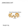 Wholesale Women's Titanium Steel Snakeshaped Geometric Open Ring With Electroplating