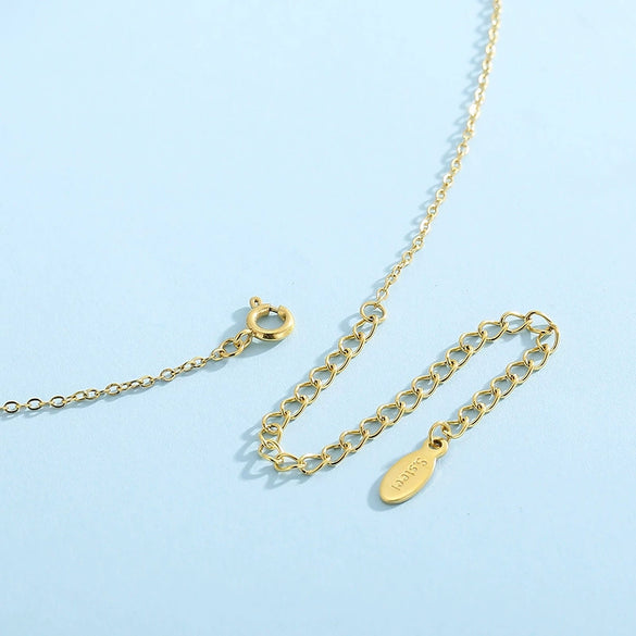 Wholesale Women's Titanium Steel Star And Moon Pendant Necklace With Electroplated O Chain Simple Style