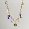 Wholesale Women's Titanium Steel Star Pattern Electroplated Multi Pendant Color Rope Necklace