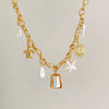 Wholesale Women's Titanium Steel Star Pattern Electroplated Multi Pendant Color Rope Necklace