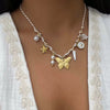 Wholesale Women's Titanium Steel Star Pattern Electroplated Multi Pendant Color Rope Necklace
