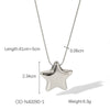 Wholesale Women's Titanium Steel Star Pendant Necklace With Vacuum Plating And O Word Chain Simple Fashion And Non Fading