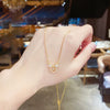 Wholesale Women's Titanium Steel Star Shape Gold Inlaid Clavicle Chain