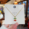 Wholesale Women's Titanium Steel Star Shape Gold Inlaid Clavicle Chain