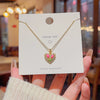 Wholesale Women's Titanium Steel Star Shape Gold Inlaid Clavicle Chain