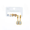 Wholesale Women's Titanium Steel Water Drop Hollow Diamond Earrings Electroplated Fashion Light Luxury