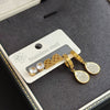 Wholesale Women's Titanium Steel Water Drop Hollow Diamond Earrings Electroplated Fashion Light Luxury