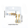 Wholesale Women's Titanium Steel Water Drop Hollow Diamond Earrings Electroplated Fashion Light Luxury