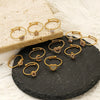 Wholesale Women's Titanium Steel Zirconia Ring With Heart Star Geometric Shapes