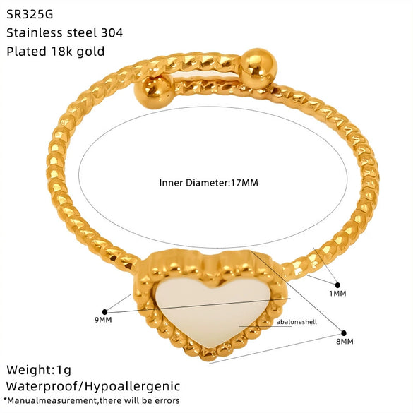 Wholesale Women's Titanium Steel Zirconia Ring With Heart Star Geometric Shapes