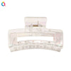 Wholesale Women's Transparent Electroplated Hair Grab Twist Cross Hairpin Hair Accessories