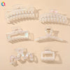 Wholesale Women's Transparent Electroplated Hair Grab Twist Cross Hairpin Hair Accessories