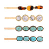Wholesale Women's Trendy Round Deniershaped Multicolor Zinc Alloy Hairpin Clip