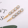 Wholesale Women's Trendy Round Deniershaped Multicolor Zinc Alloy Hairpin Clip