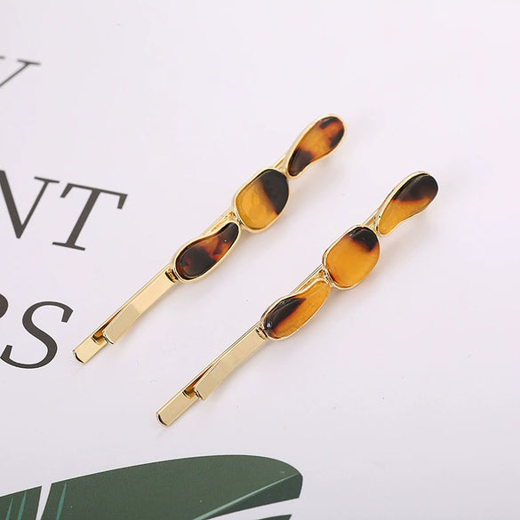 Wholesale Women's Trendy Round Deniershaped Multicolor Zinc Alloy Hairpin Clip