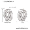 Wholesale Women's Twisted Hollow Geometric Titanium Steel Earrings Plated With 18K Real Gold Retro Design