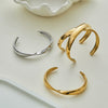 Wholesale Women's Twisted Open Stainless Steel 18K Gold Electroplated Geometric Bracelet Minimalist Style Jewelry