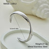 Wholesale Women's Twisted Open Stainless Steel 18K Gold Electroplated Geometric Bracelet Minimalist Style Jewelry