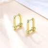 Wholesale Women's U Shaped Horseshoe Geometric Chain Earrings In Copper With Electroplating Cold Style