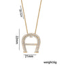 Wholesale Women's Ushaped Horseshoe Copper Necklace Set With Microinlaid Zircon And Electroplated Design Cross Chain