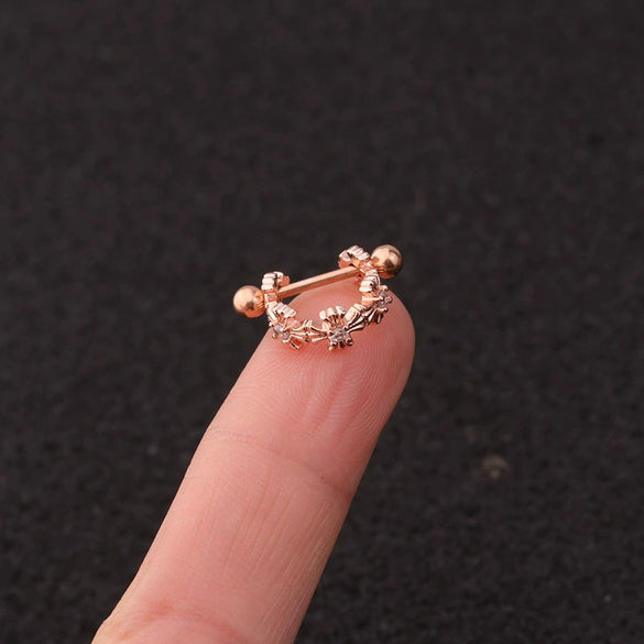 Wholesale Women's Ushaped Stainless Steel Zirconinlaid Ear Clip Jewelry