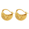Wholesale Women's Ushaped Titanium Steel Goldplated Hemispherical Mesh Earrings