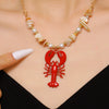 Wholesale Women's Vacation Style Animal Shaped Alloy Electroplated Pendant Necklace With Regular Chain