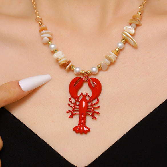 Wholesale Women's Vacation Style Animal Shaped Alloy Electroplated Pendant Necklace With Regular Chain