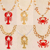 Wholesale Women's Vacation Style Animal Shaped Alloy Electroplated Pendant Necklace With Regular Chain