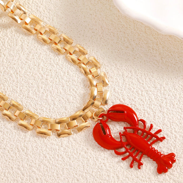Wholesale Women's Vacation Style Animal Shaped Alloy Electroplated Pendant Necklace With Regular Chain