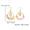 Wholesale Women's Vacation Style Minimalist Alloy Electroplated Irregular Starfish Shell Geometric And Animal Pattern Earrings