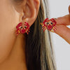 Wholesale Women's Vacation Style Minimalist Electroplated Alloy Earrings With Crab And Starfish Animal Patterns