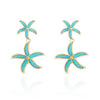 Wholesale Women's Vacation Style Minimalist Electroplated Alloy Earrings With Crab And Starfish Animal Patterns